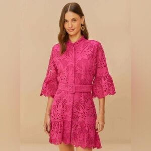 BRAND NEW! SOLD OUT! Farm Rio Pink Palm Mini Dress